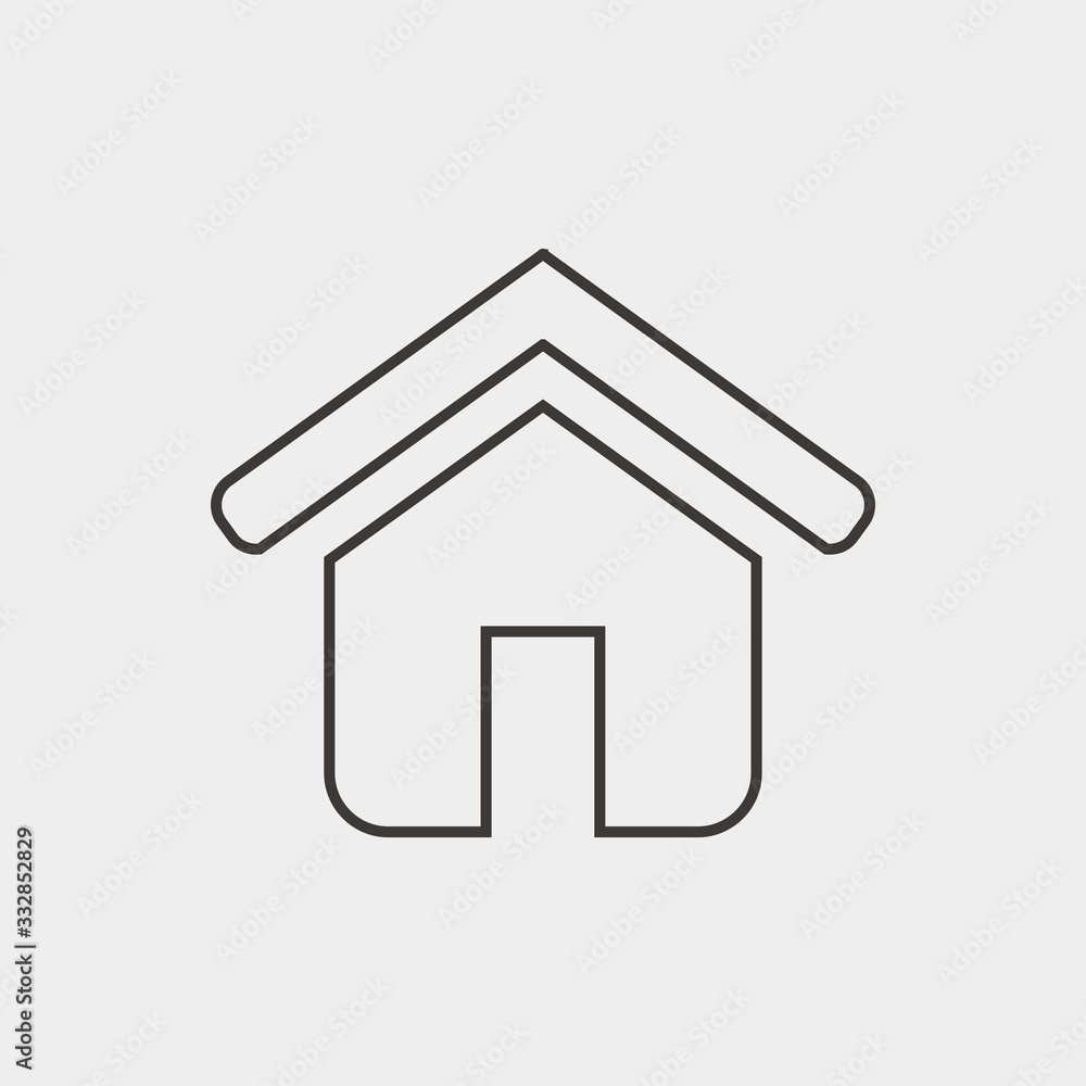 home icon vector illustration and symbol for website and graphic design