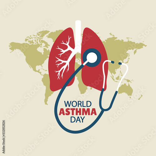 Vector Illustration of World Asthma Day.