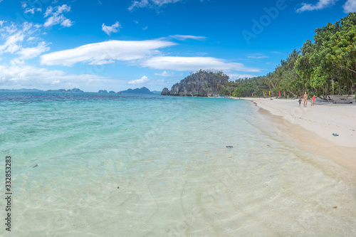 Coastal Scenery of El Nido, Palawan Island, The Philippines, a Popular Tourism Destination for Summer Vacation in Southeast Asia, with Tropical Climate and Beautiful Landscape.