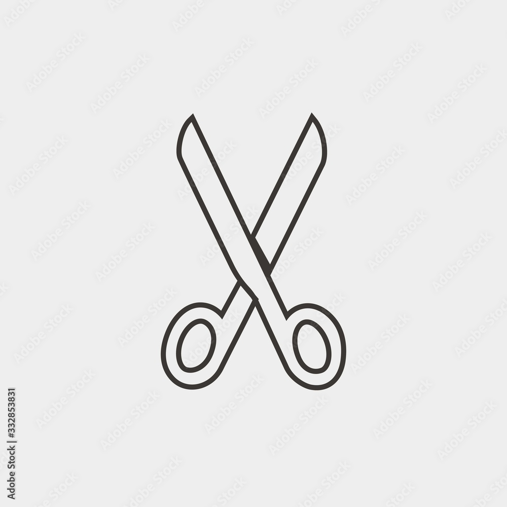 pair of scissors icon vector illustration and symbol for website and graphic design pair of scissors icon vector illustration and symbol for website and graphic design