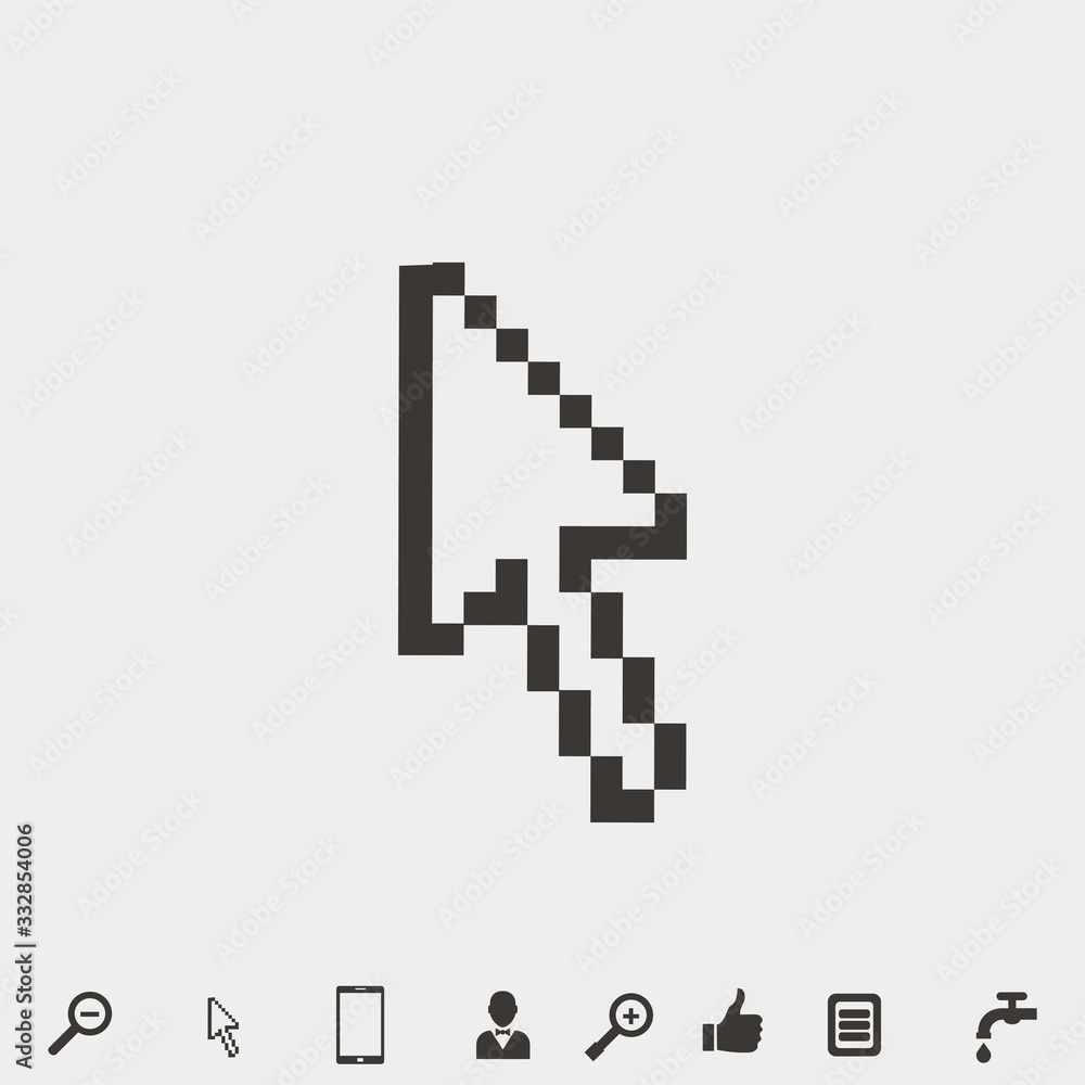 pixel cursor icon vector illustration and symbol for website and graphic design pixel cursor icon vector illustration and symbol for website and graphic design