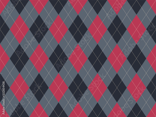 Argyle pattern seamless. Fabric texture background. Classic argill vector ornament