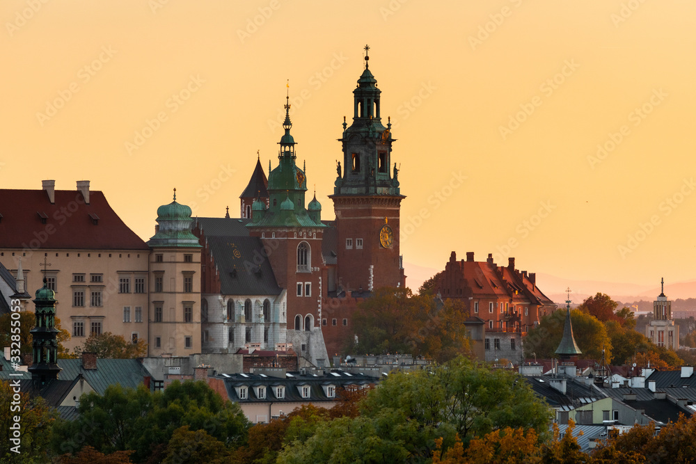 Fototapeta premium Cracow old town in autumn time, Poland, UNESCO