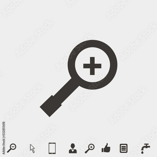 zoom in icon vector illustration and symbol for website and graphic design
