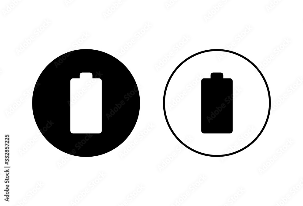Battery icons set on white background. Battery vector icon Battery icons set on white background. Battery vector icon