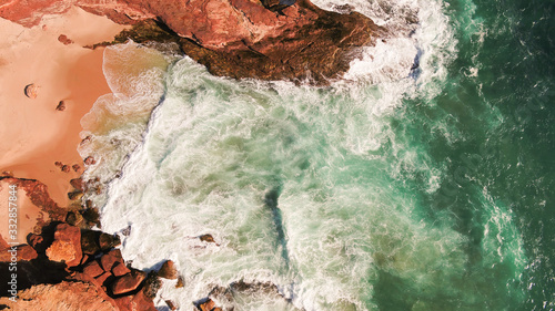 Aerial Drone Videos Kalbarri National Park Red Bluff Western Australia 