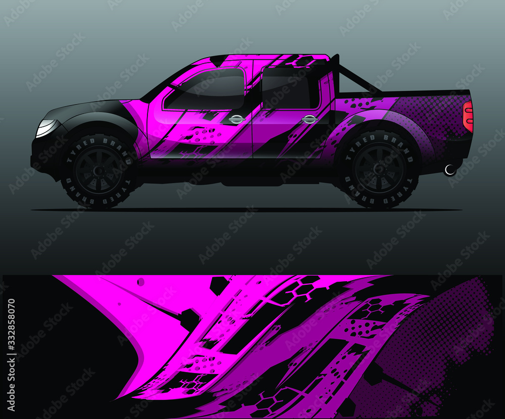 truck decal graphic wrap vector, abstract background truck decal graphic wrap vector, abstract background
