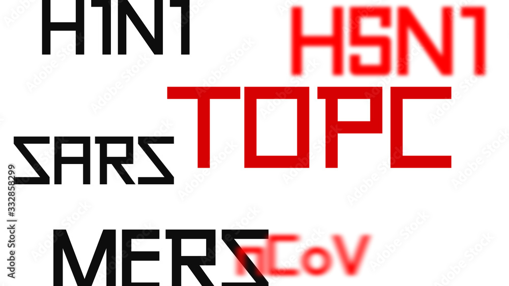 abbreviation of viruses tipographic motion of letters abbreviation of viruses tipographic motion of letters