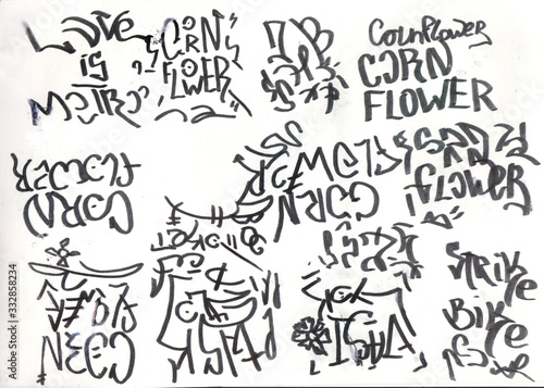 handwritten texts, handwritten letters lettering