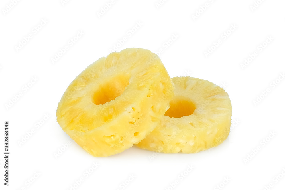 sliced ring or donut pineapple isolated on white background sliced ring or donut pineapple isolated on white background