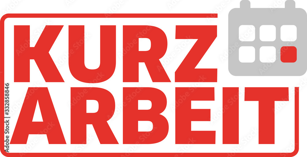 Fototapeta premium Kurzarbeit mit Kalender