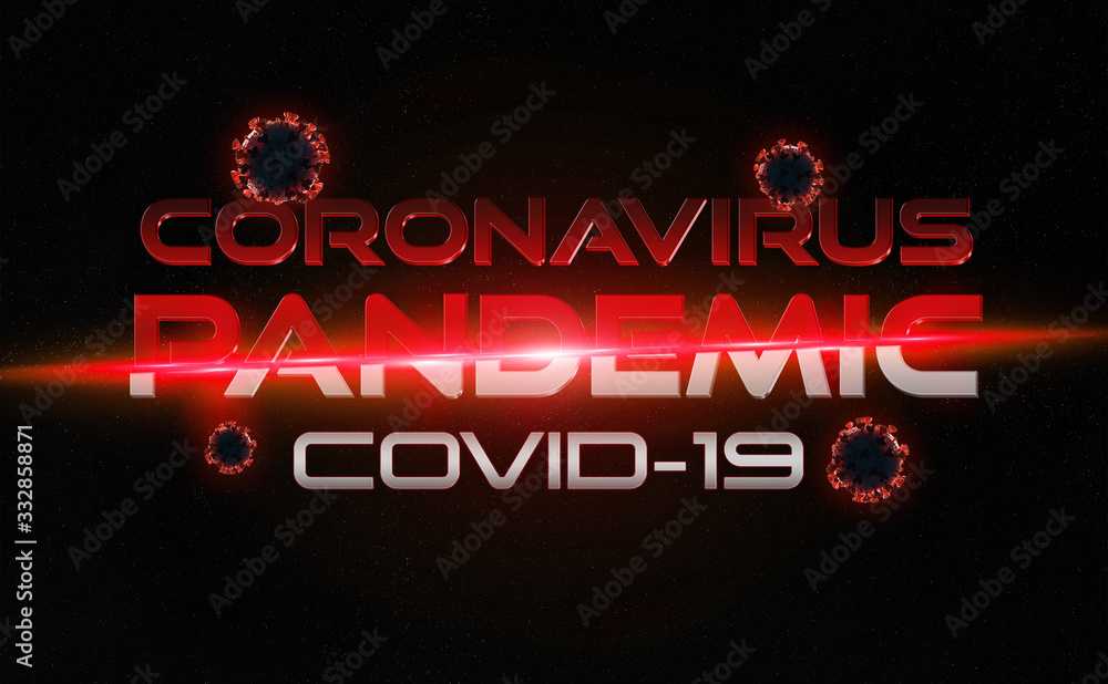 Coronavirus Covid-19 text breaking news style. 2019-nCoV official name introduced by World Health Organization. New disease discovered in 2019 spreading globally. Pandemic concept