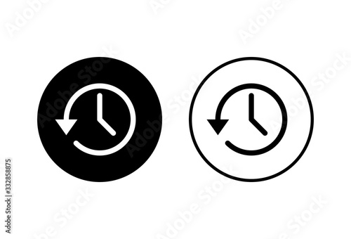 History icons set on white background. History vector icon