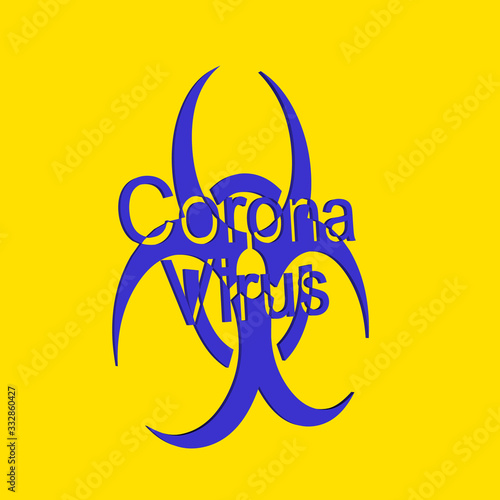 Coronavirus - Wort bzw. Text als 3D Illustration, 3D Rendering photo