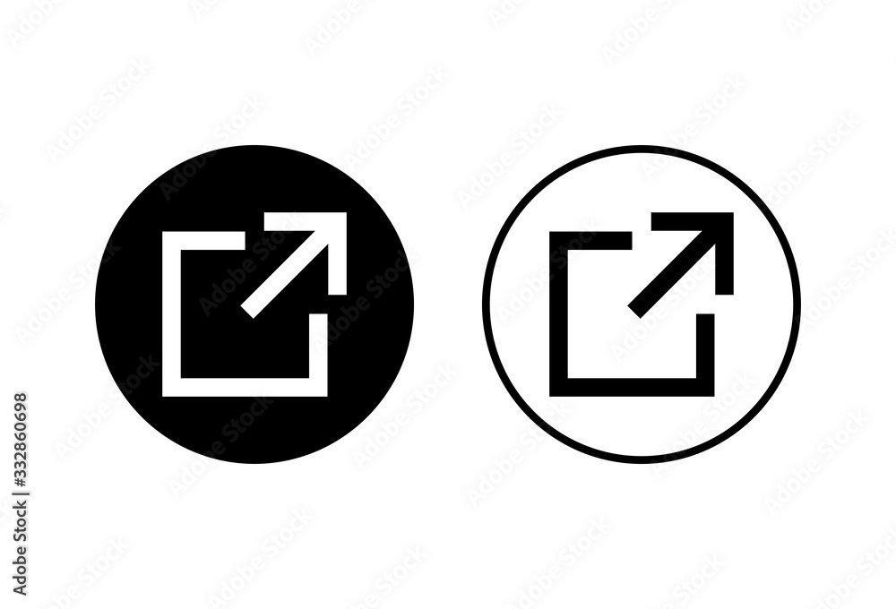 Link icons set on white background. Link vector icon. External link symbol vector icon. Hyperlink symbol Link icons set on white background. Link vector icon. External link symbol vector icon. Hyperlink symbol