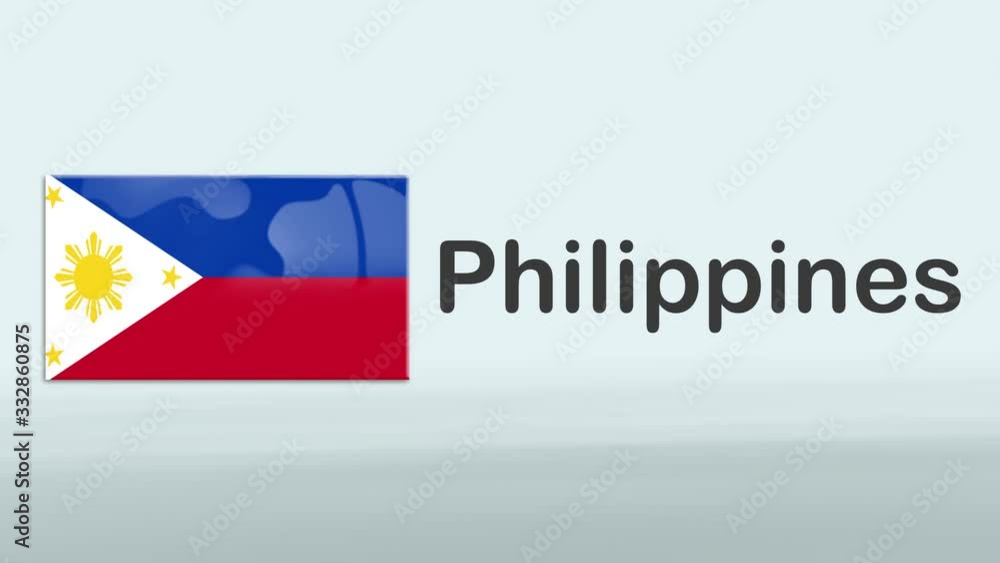 3d Presentation promo intro in white background with a colorful ribon of the flag and country of Philippines 3d Presentation promo intro in white background with a colorful ribon of the flag and country of Philippines