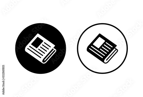 Newspaper icons set on white background. news paper icon vector
