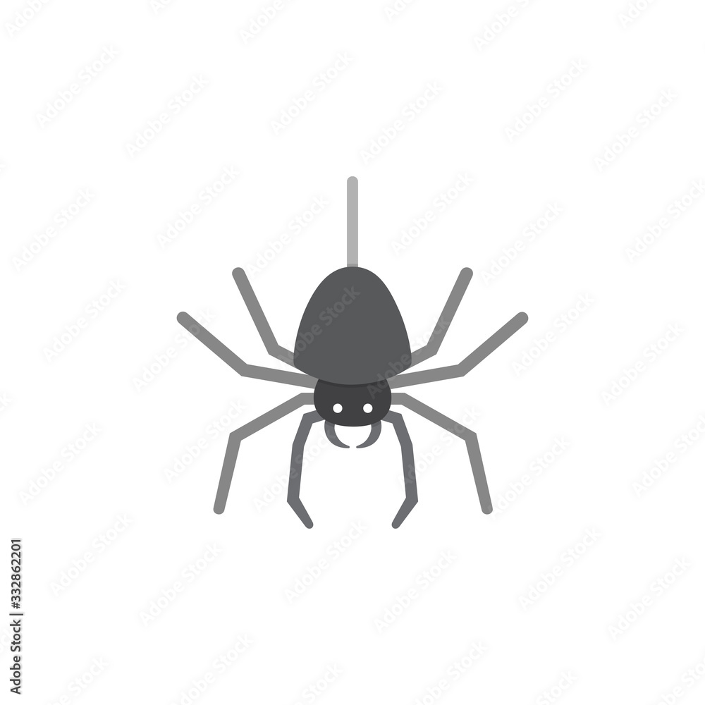 Fototapeta premium Spider. Flat color icon. Animal vector illustration