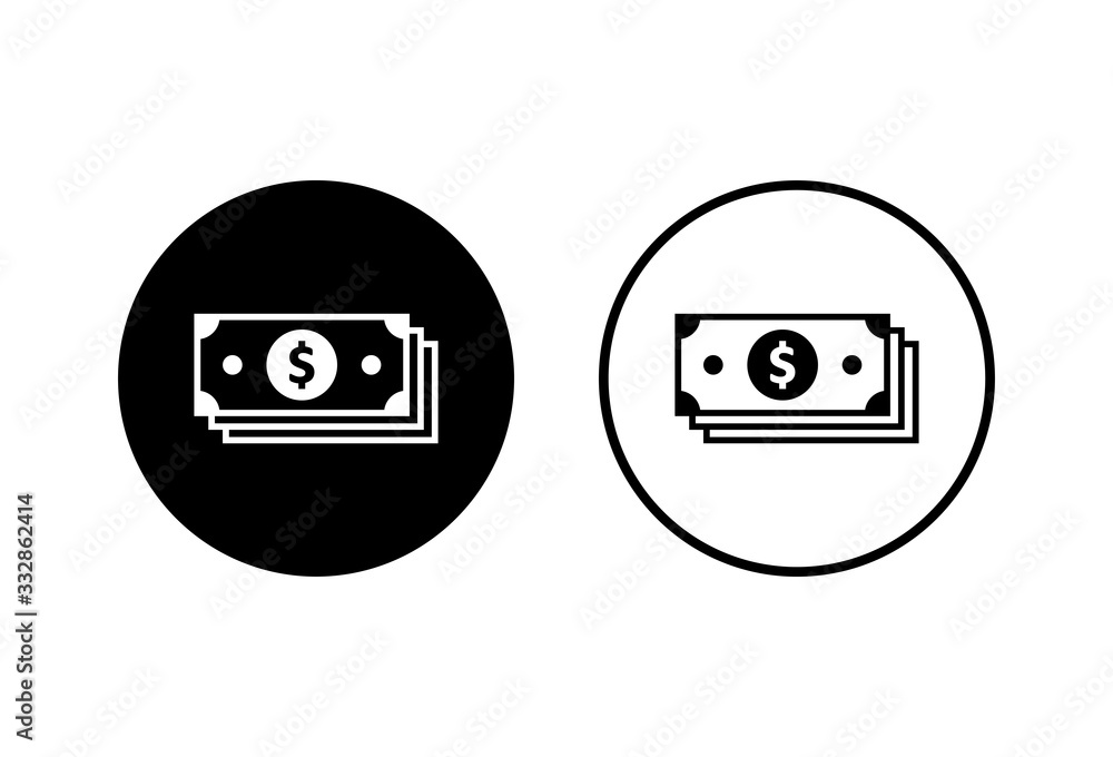 Money icons set on white background. Money vector icon. Dollar icon Money icons set on white background. Money vector icon. Dollar icon