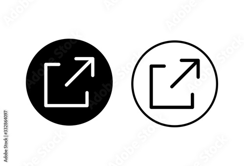 External link symbol vector icons set. Link icon on white background. Link vector icon. Hyperlink chain symbol