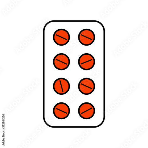 Antivirals thin line icon tablets. simple vector illustration of medical treatment. isolated on a white background. for websites and banners. application icon