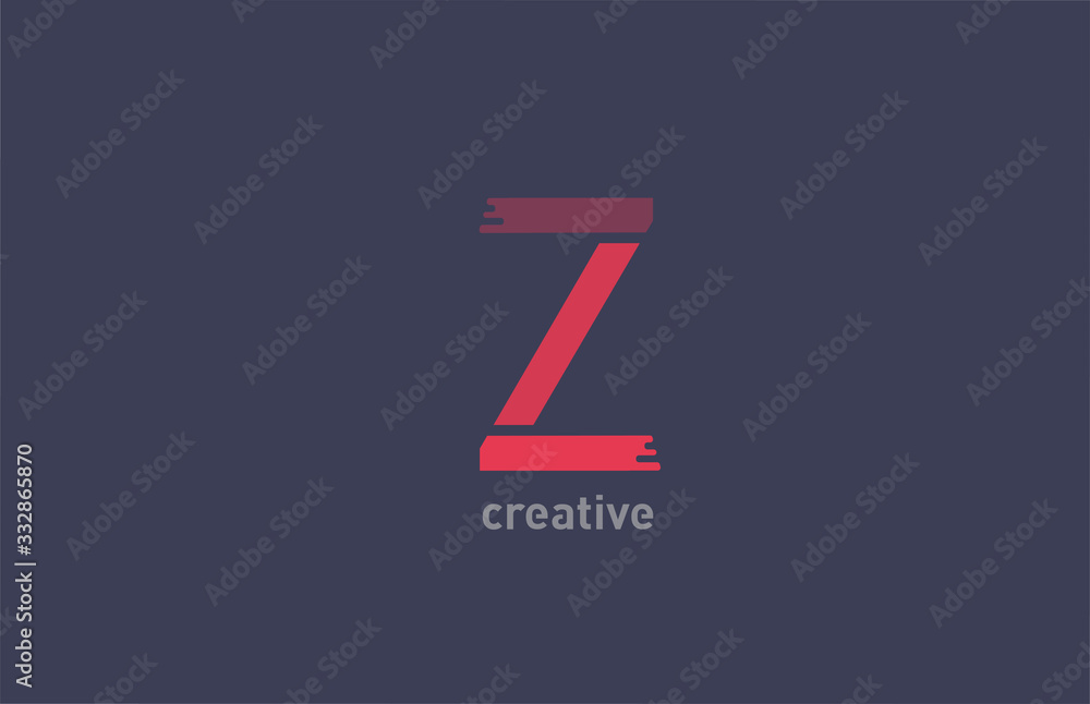 Z red color alphabet letter logo design icon for company and business Z red color alphabet letter logo design icon for company and business