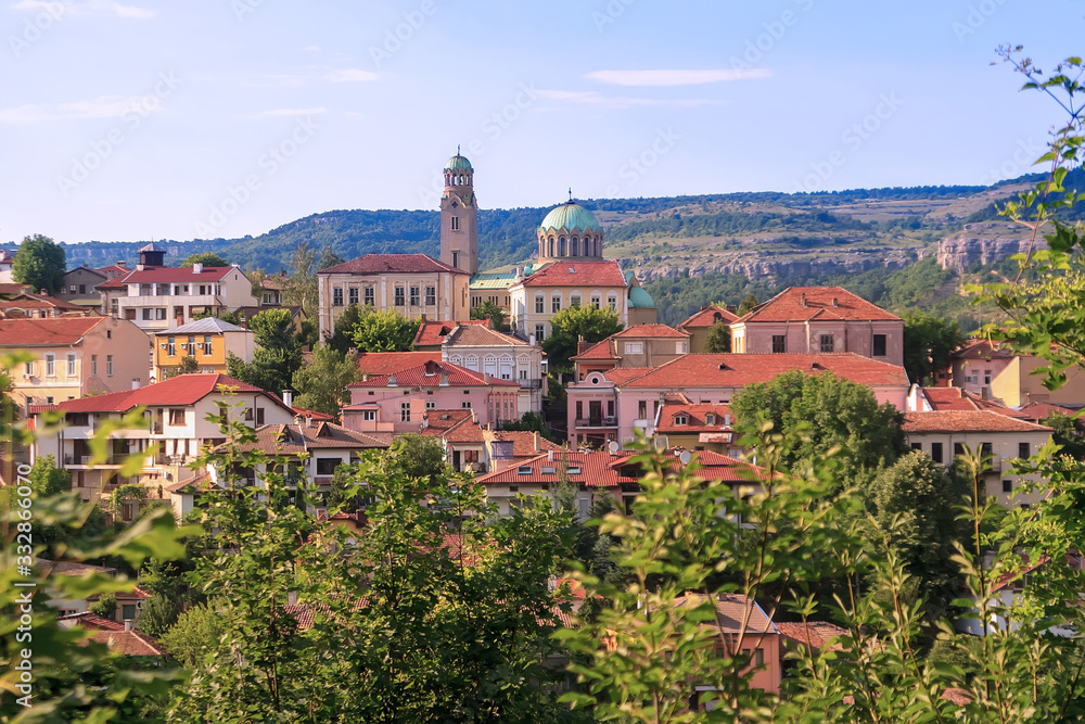 Beautiful view of Bulgaria's ancient city of Veliko Tarnovo