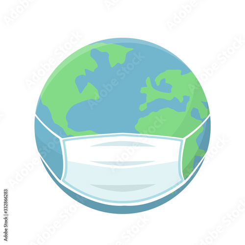 Vector Illustration of Earth in mask