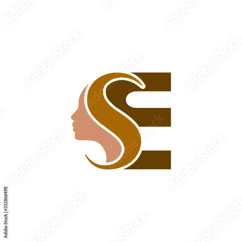 Initial Letter SE Logo Design Isolated On White Background