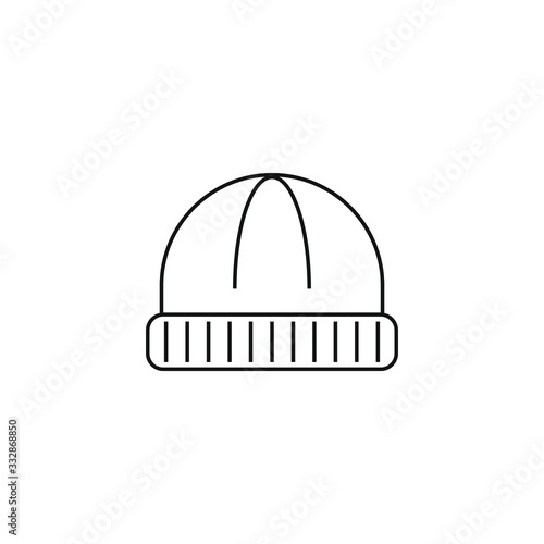 wool hat on white background