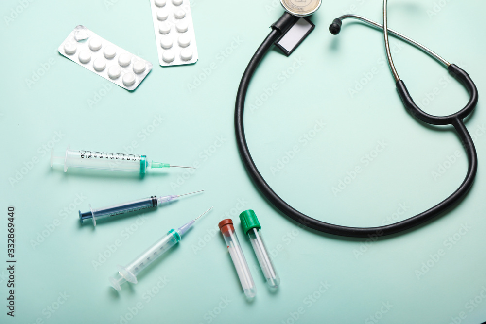 corona virus concept , Indian map marked with syringe corona virus concept , Indian map marked with syringe