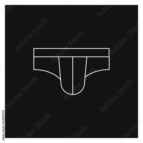 white underpants on white background