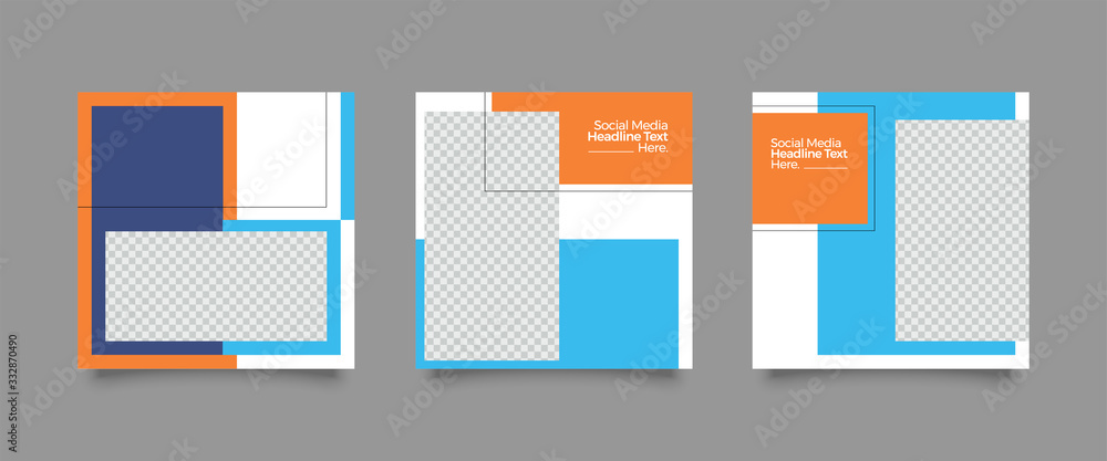 Editable simple corporate posts, Easy Use in banners, promotion designs, branding company, bloggers, designers, shop owners, entrepreneurs and businesses. Social media post template. Vector