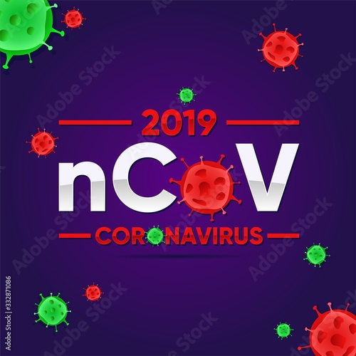 2019 nCov design for banner background. Coronavirus template