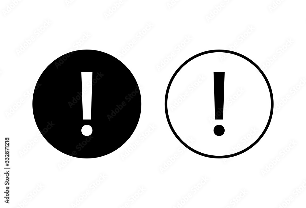 Exclamation danger sign vector icon set. attention sign icon. Hazard warning attention sign. icon alert. Risk Exclamation danger sign vector icon set. attention sign icon. Hazard warning attention sign. icon alert. Risk
