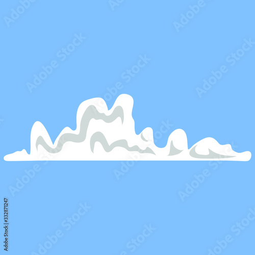 Cloud on blue background vector illustration hand draw design