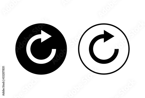 Refresh icons set on white background. Reload icon vector. Update icon. convert icon