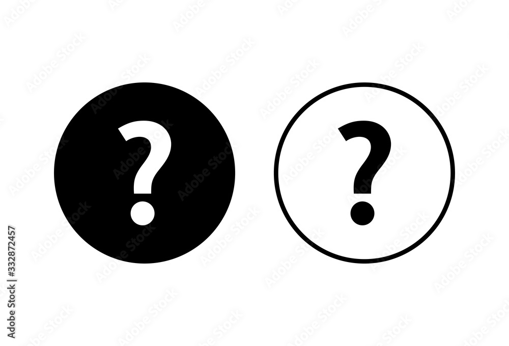 Question Icons set on white background. Question mark sign. help icon. Faq Question Icons set on white background. Question mark sign. help icon. Faq