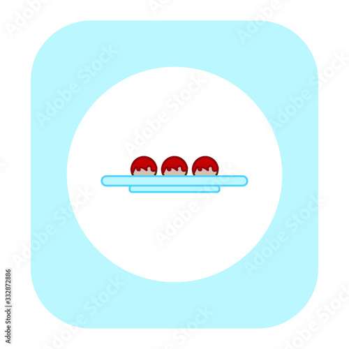 meatballs with tomato sauce on white background