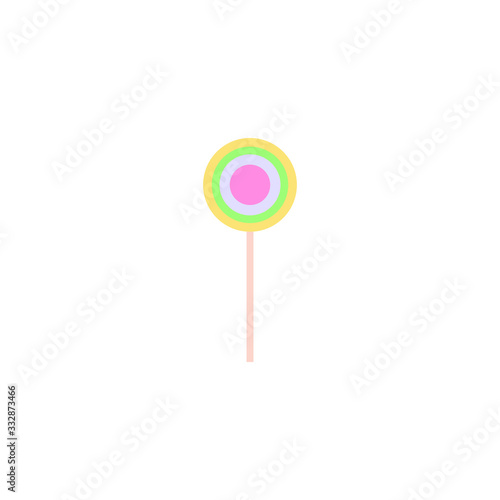 sugar lollipop on white background