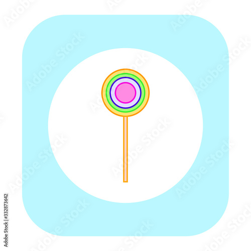 sugar lollipop on white background
