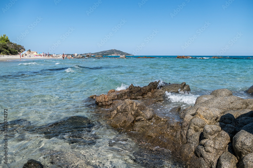 The beautiful beach of Orrì in Tortolì (Sardinia)