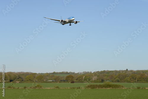 Airliner Landing at London Gatwick Airport