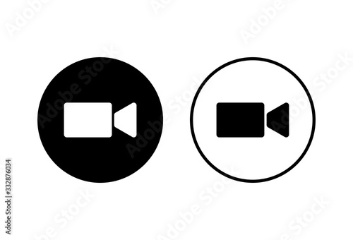 Video camera icons set on white background. Video camera vector icon. Camera Icons. Movie Sign. Cinema