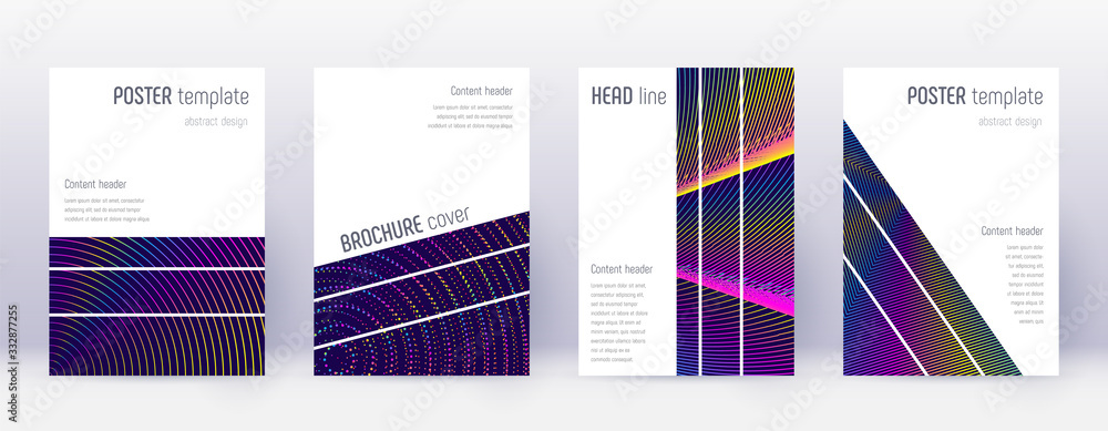 Geometric brochure design template set. Rainbow ab Geometric brochure design template set. Rainbow ab