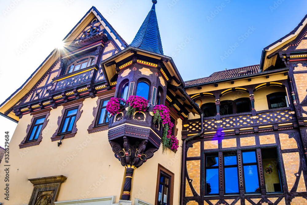 Fototapeta premium typcial half timbered facade in germany