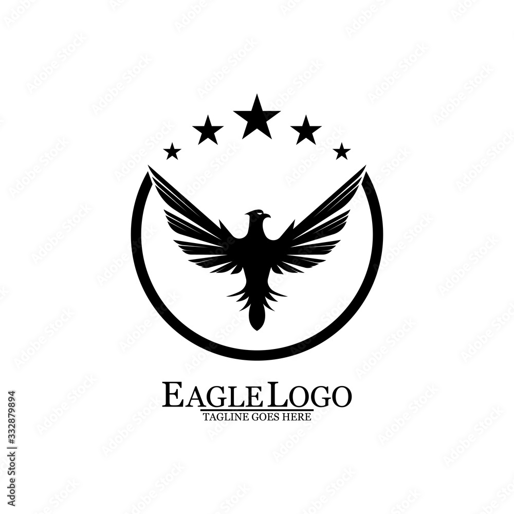 Obraz premium Eagle icon logo design vector template