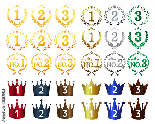 王冠　数字　　月桂樹　ランキング