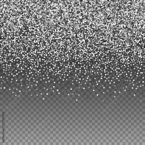 Round silver glitter luxury sparkling confetti. Sc