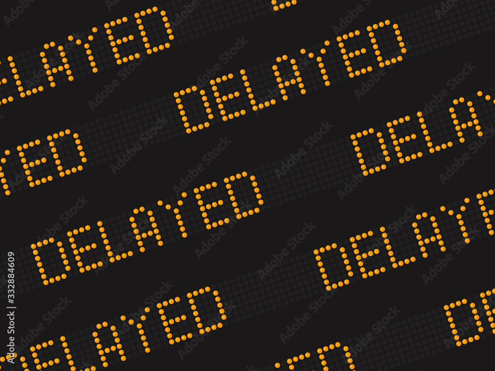 Fototapeta premium Zamknij Się Opóźnione Słowo. Ilustracji wektorowych